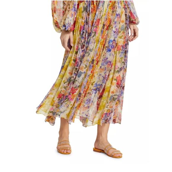Zimmermann Wonderland Floral Midi Dress, Brand size: 2, US Size: 6-8 - Picture 4 of 13